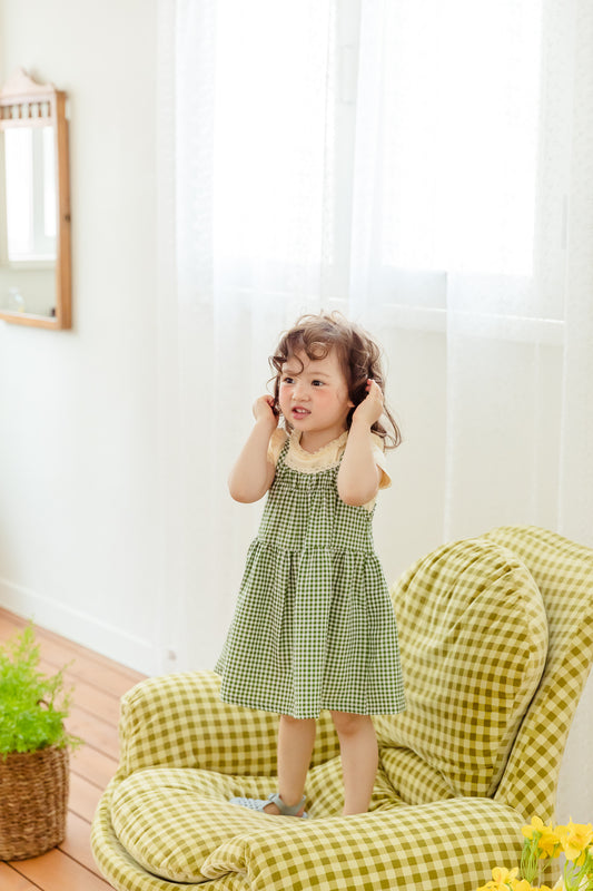 (取り寄せ) milk powder  /  Check Dress