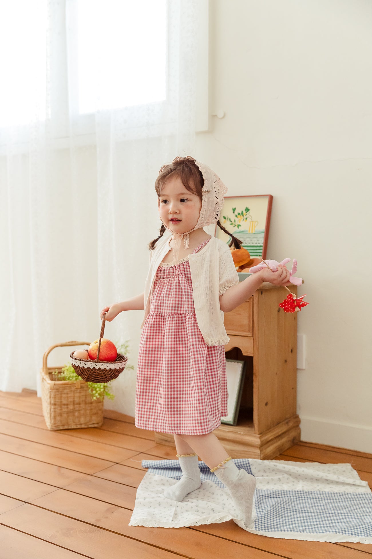 (取り寄せ) milk powder  /  Check Dress
