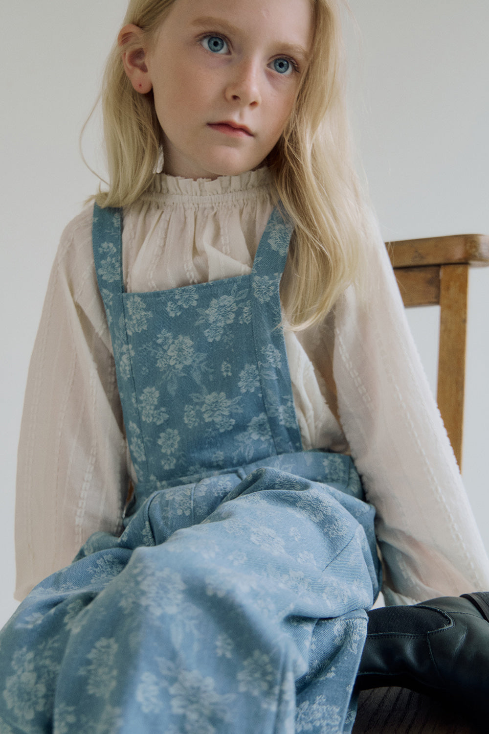 (予約) inné / Floral denim overall(2way)