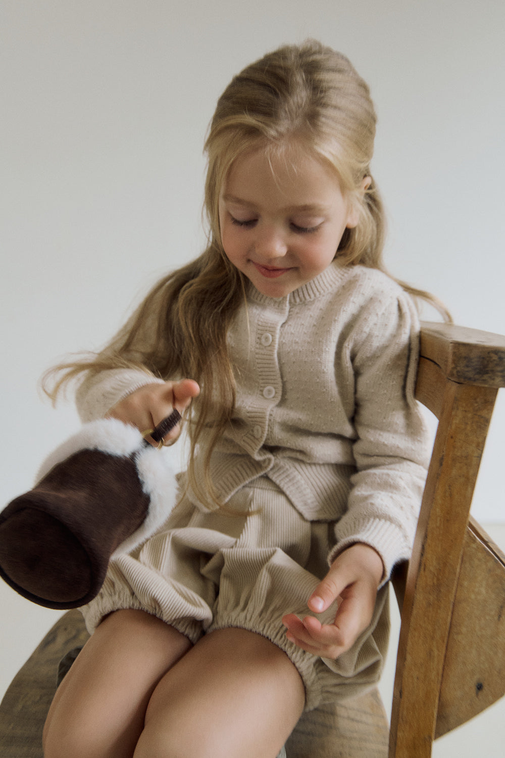 (予約) inné / Cashmere cardigan - beige