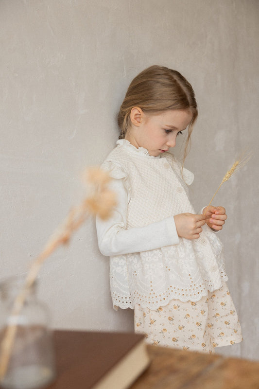 (予約)perro bebe / Laurel T - cream