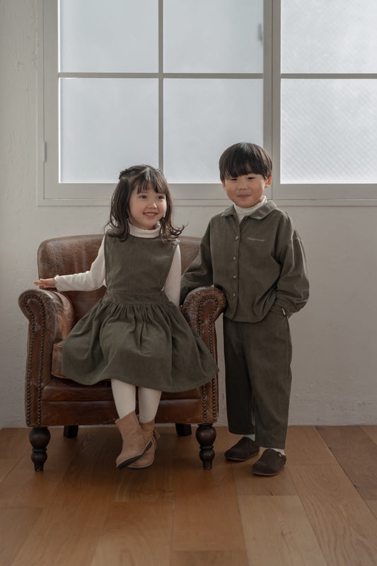 Brownie Dress  with miton / khaki