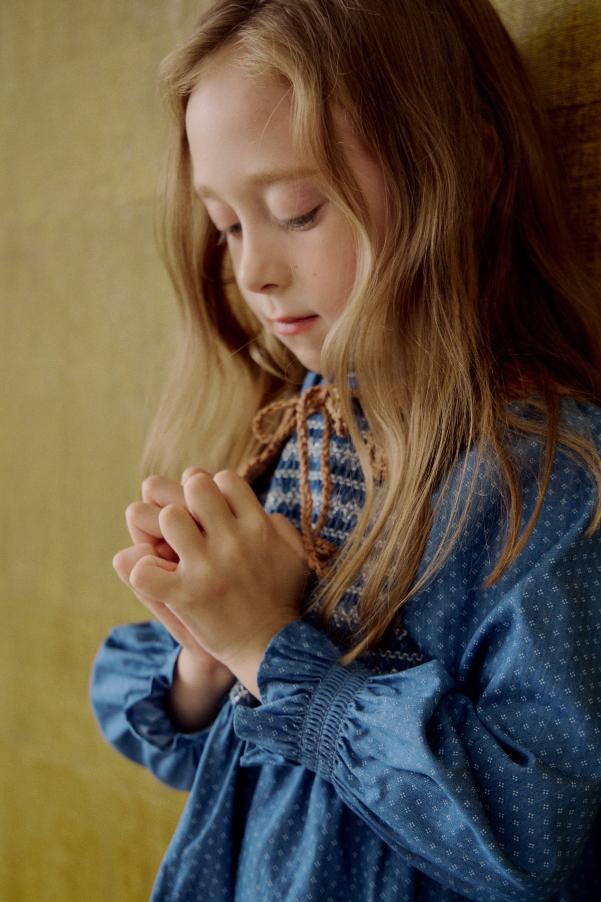 (予約) Saint Ella / Claudine smocked dress - Denim