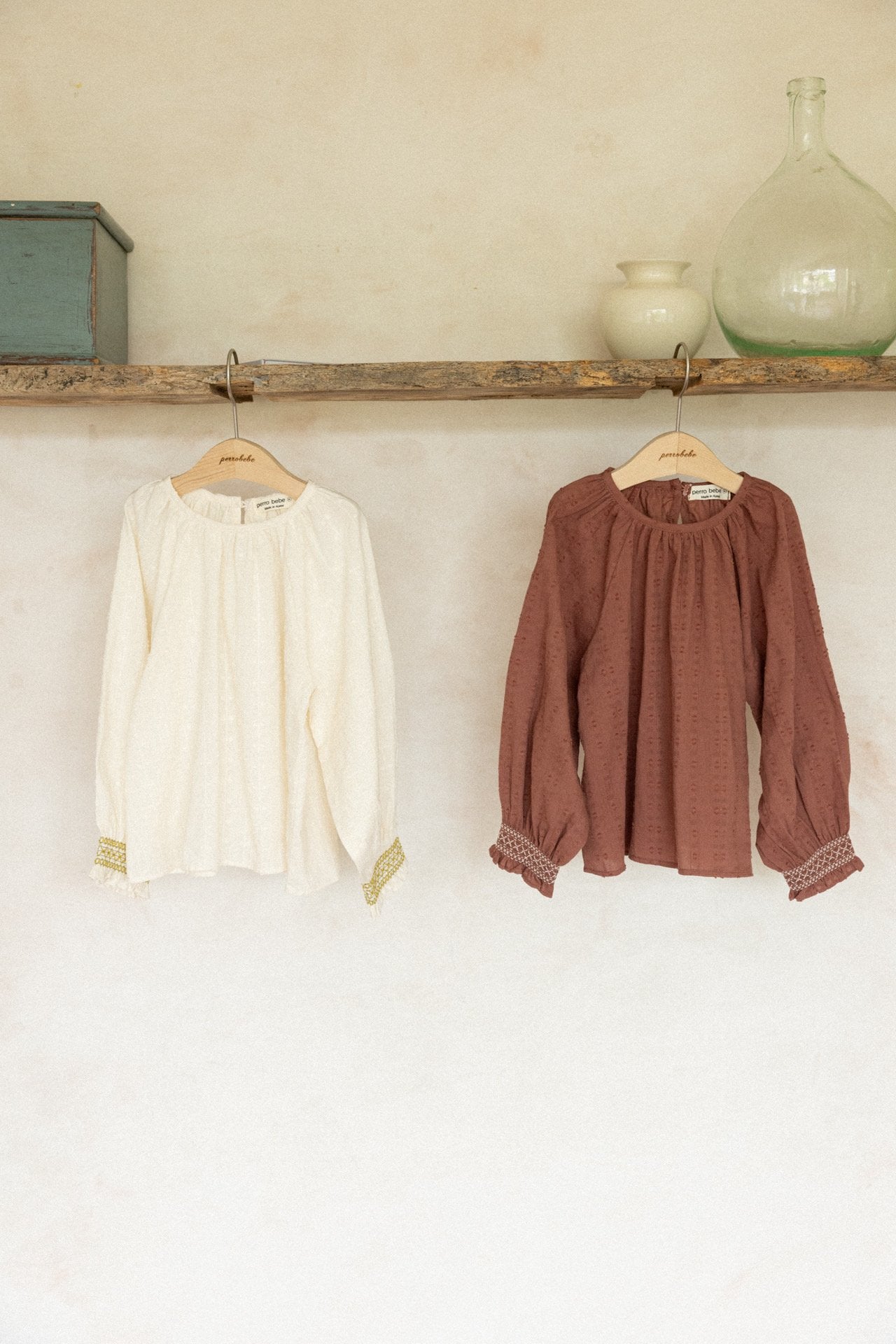 (予約)perro bebe / Jasmine blouse - brick