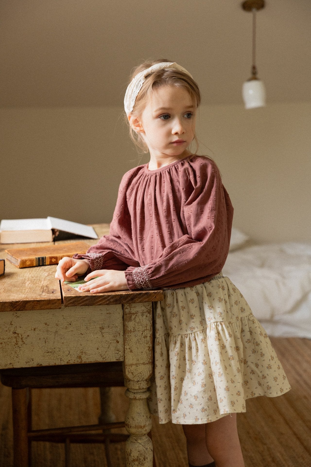 (予約)perro bebe / Jasmine blouse - brick
