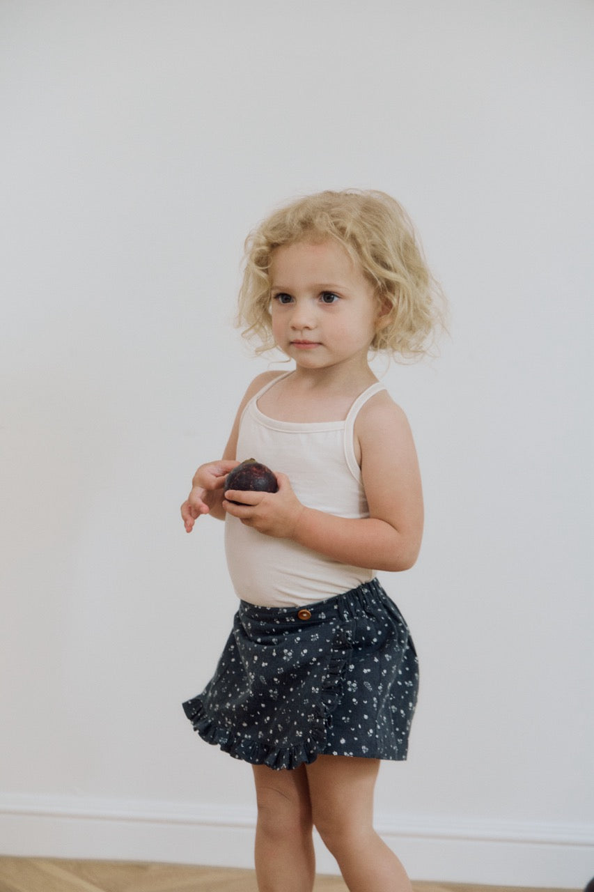 (予約) inné / collete wrap skirts (navy flower)