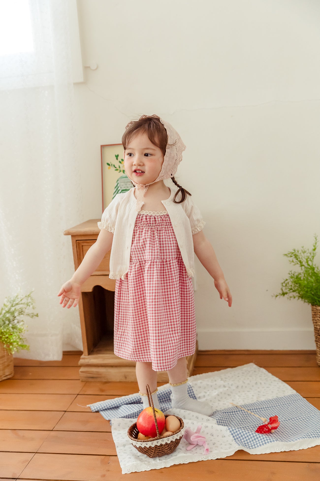(取り寄せ) milk powder  /  Check Dress