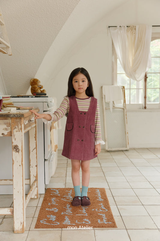 (予約) mon Atelier  /  button one-piece