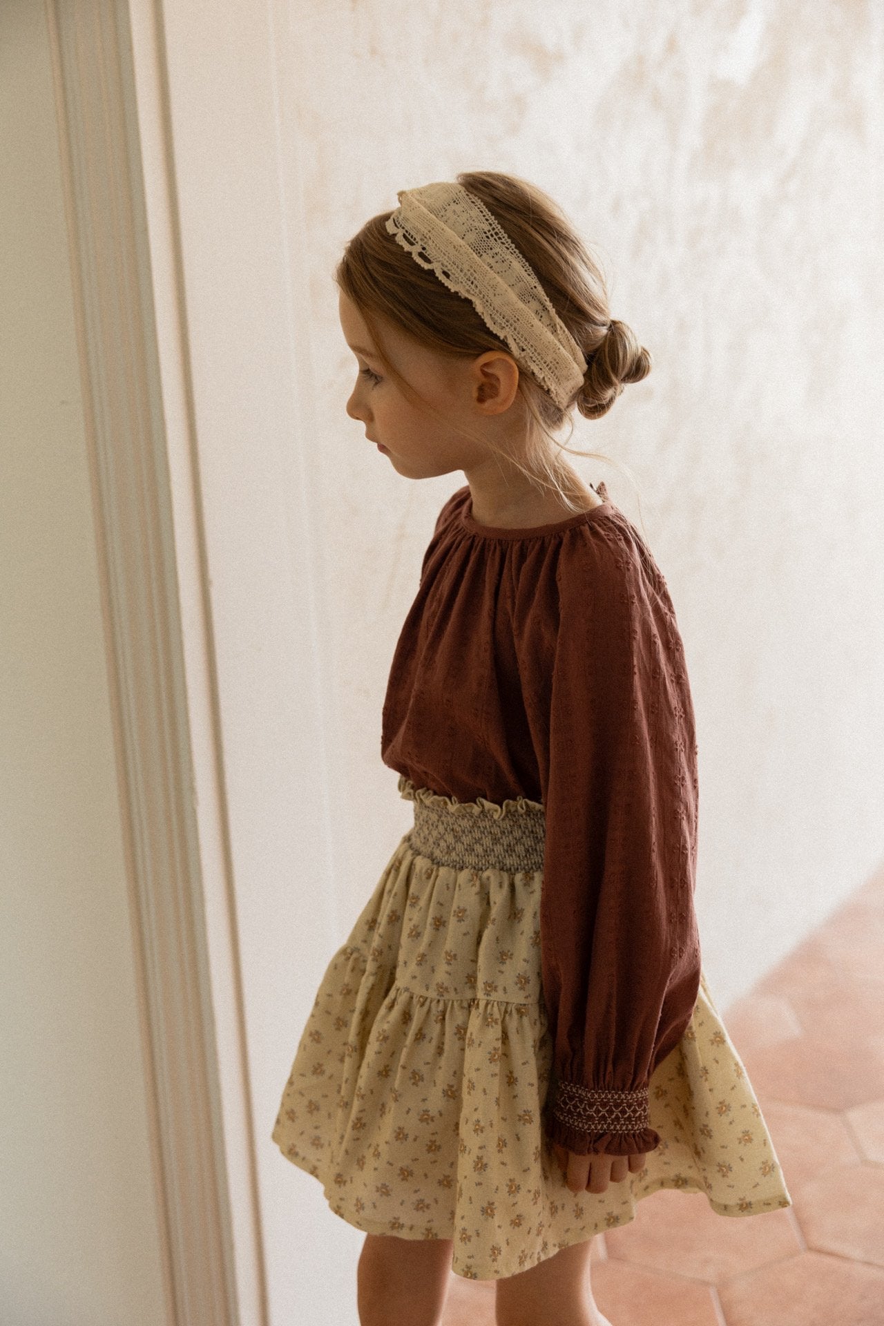 (予約)perro bebe / Jasmine blouse - brick
