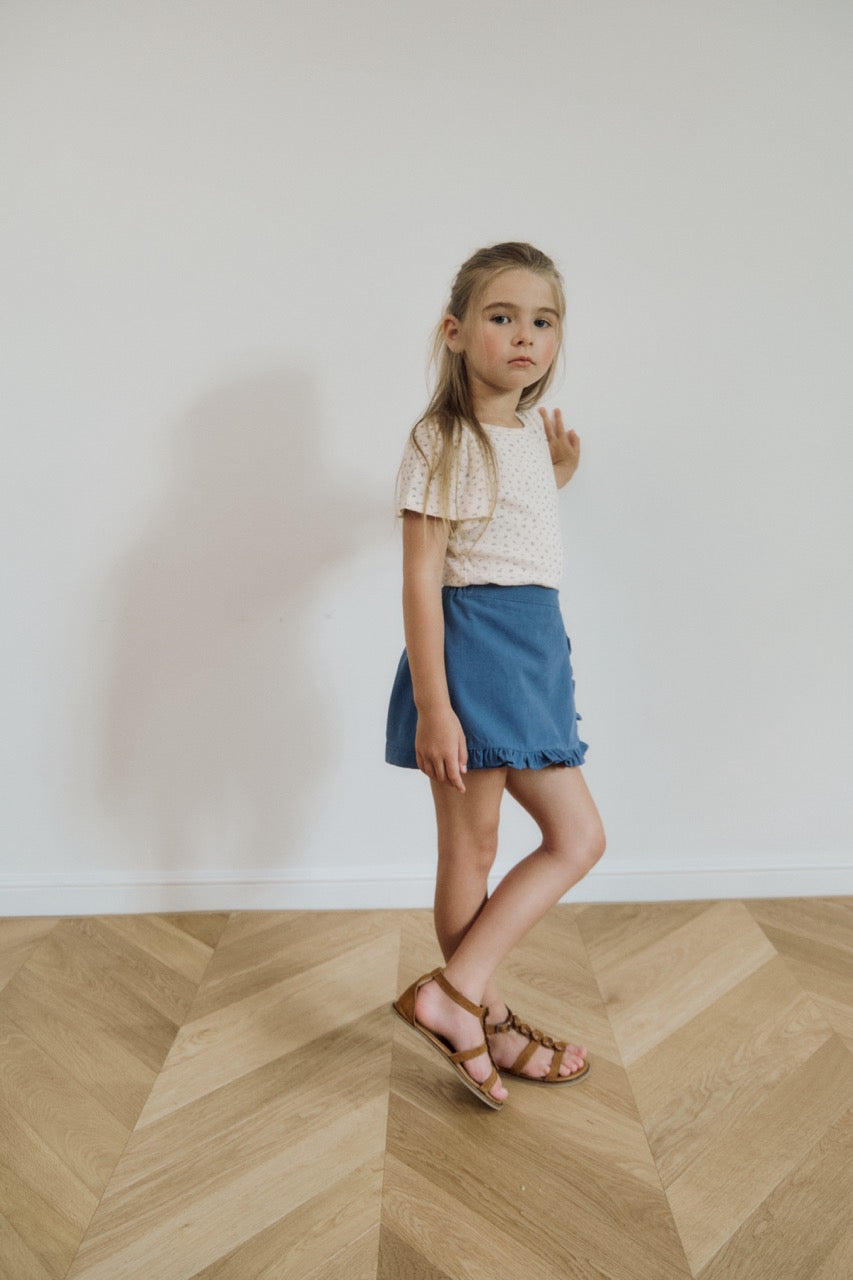 (予約) inné / collete wrap skirts (faded blue)