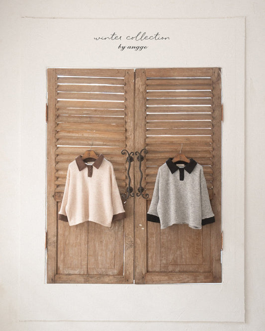 (予約) anggo / Chocochip collar Tshirt