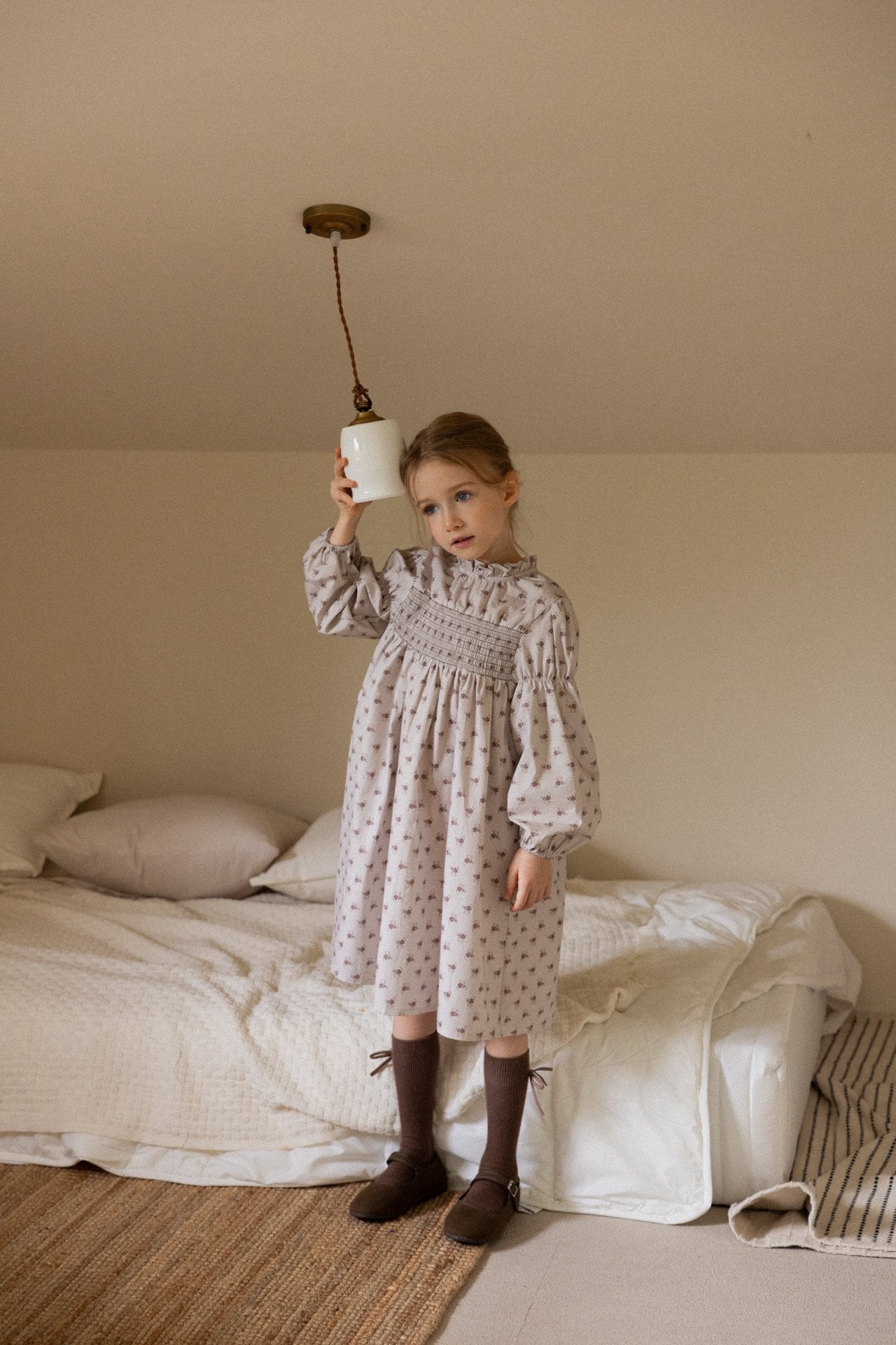 (予約)perro bebe / Ivy dress - brown