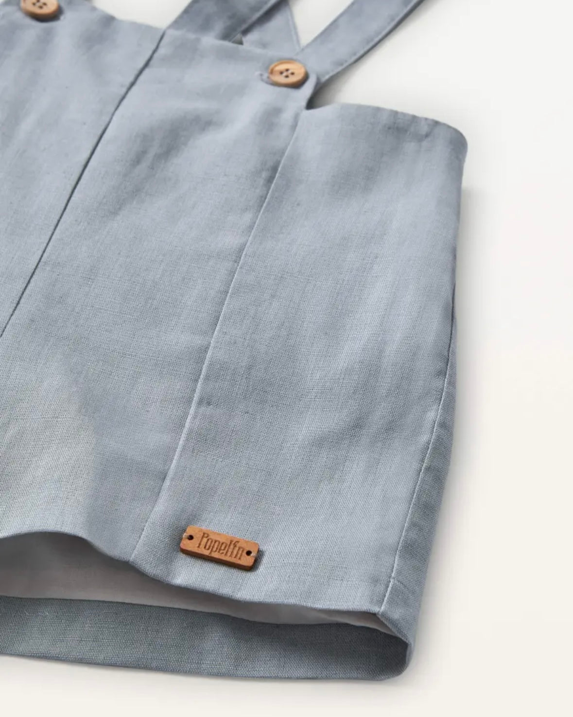 Popelin /　Blue panelled dungarees