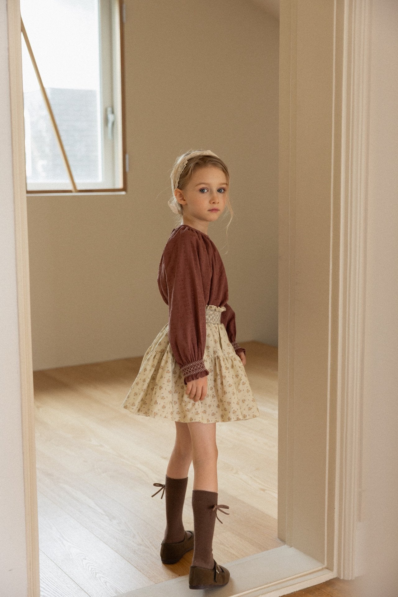 (予約)perro bebe / Jasmine blouse - brick