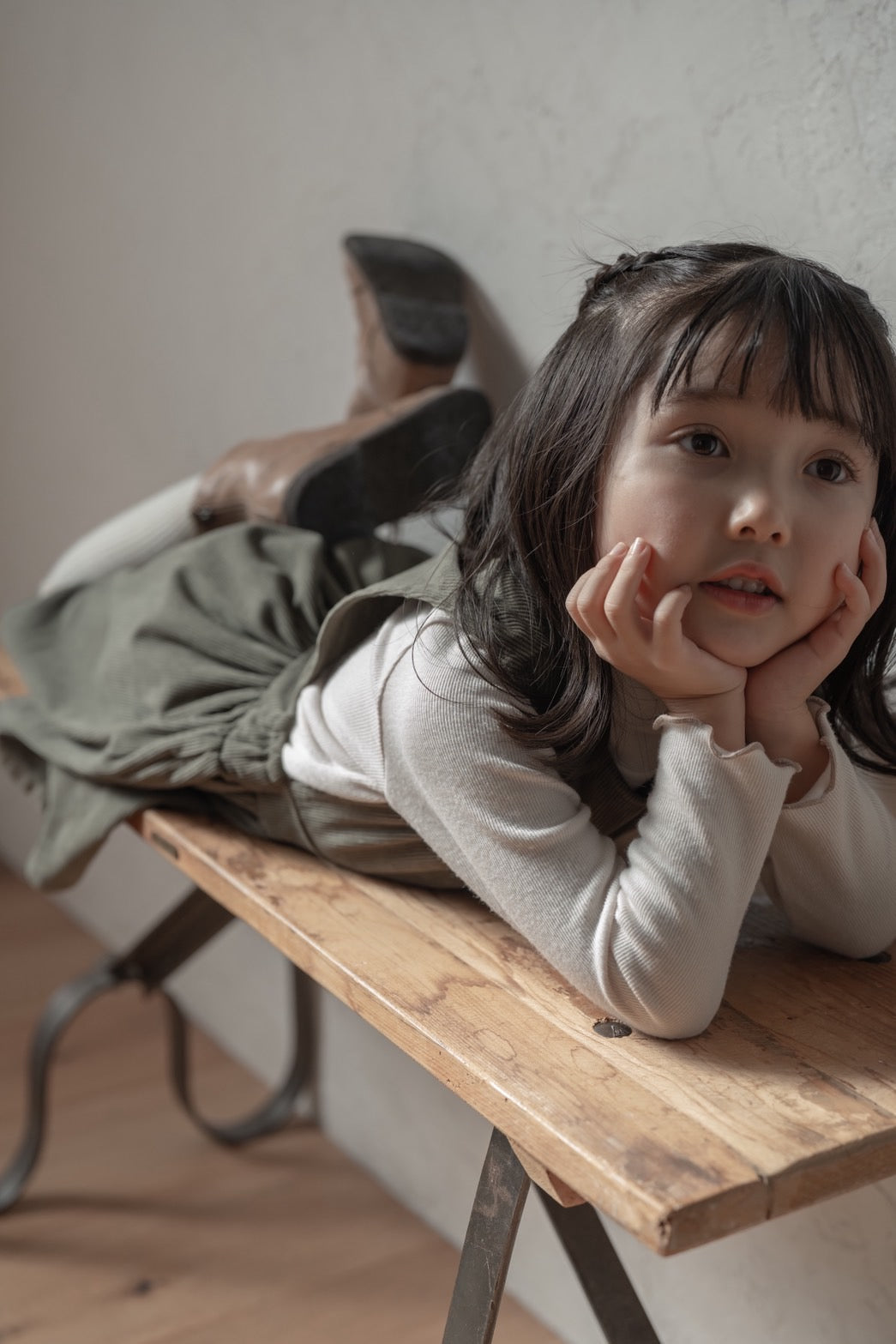 Brownie Dress  with miton / khaki