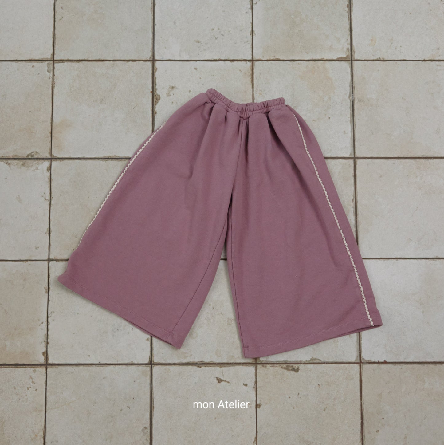 (予約) mon Atelier  / lace wide pants