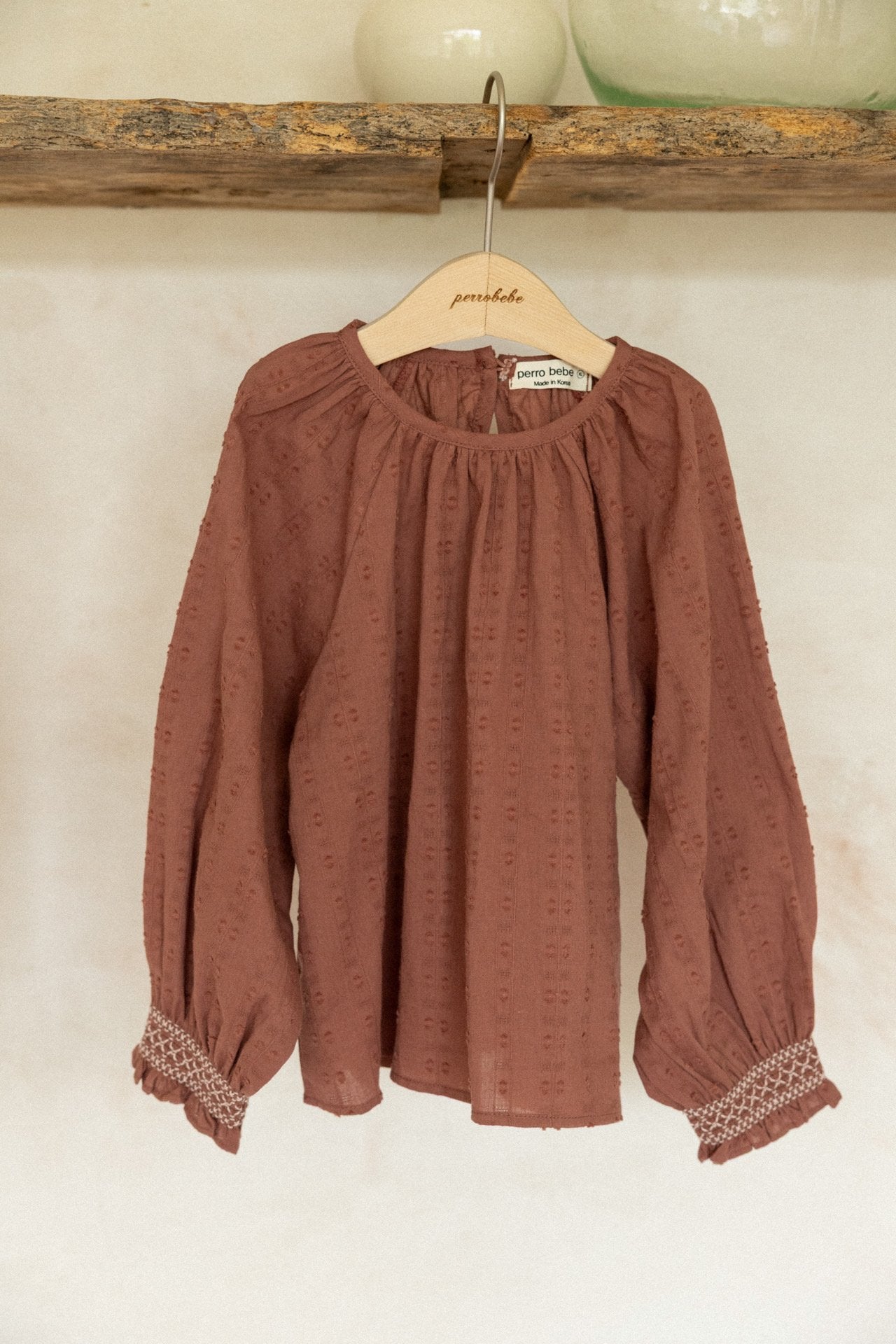 (予約)perro bebe / Jasmine blouse - brick