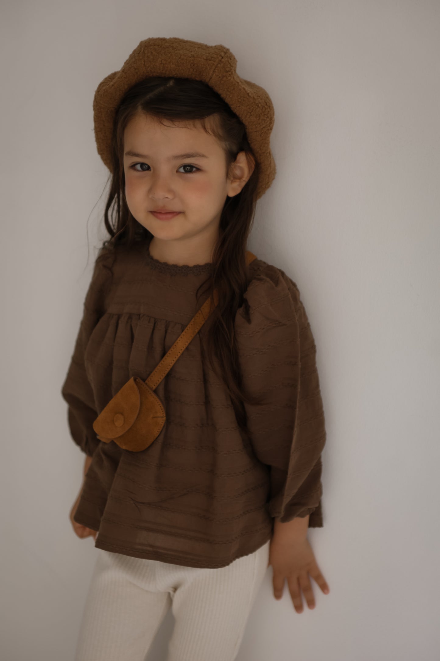 the beige / Jacquard Blouse