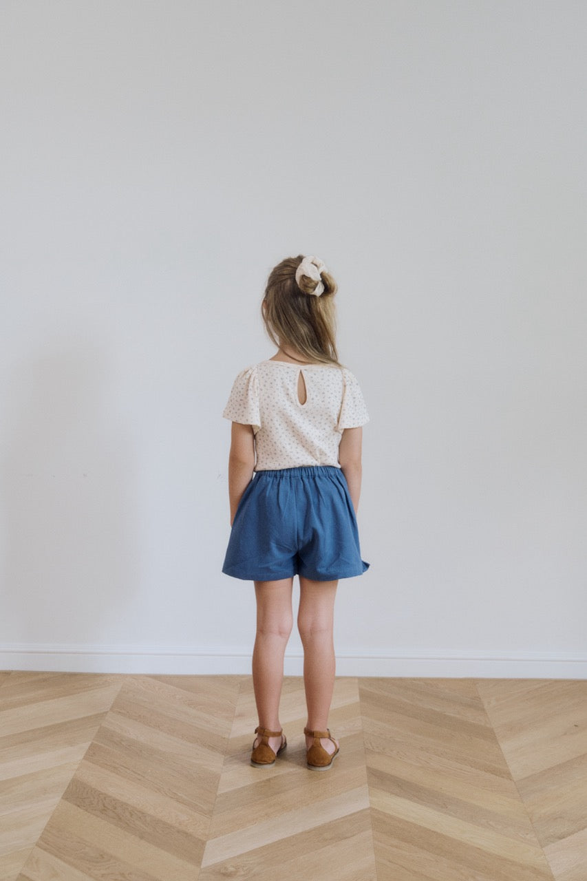 (予約) inné / collete wrap skirts (faded blue)