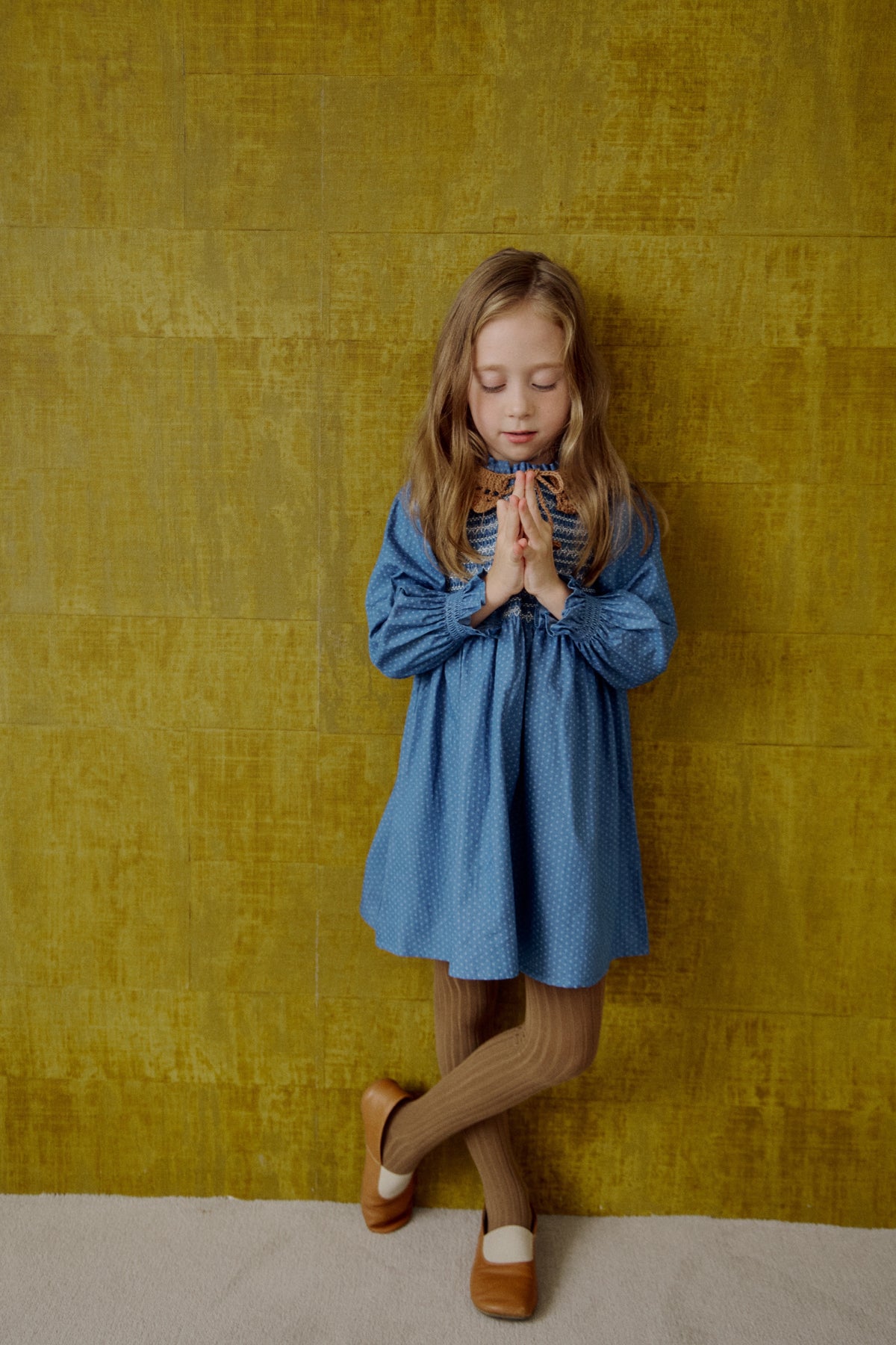 (予約) Saint Ella / Claudine smocked dress - Denim