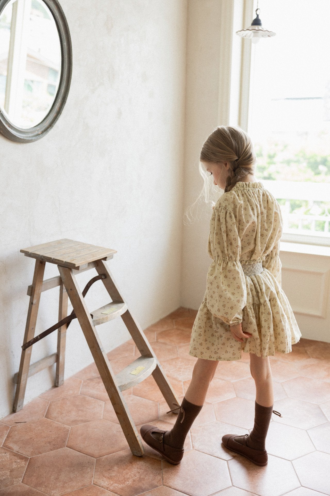 (予約)perro bebe / Ella blouse , skirt - beige