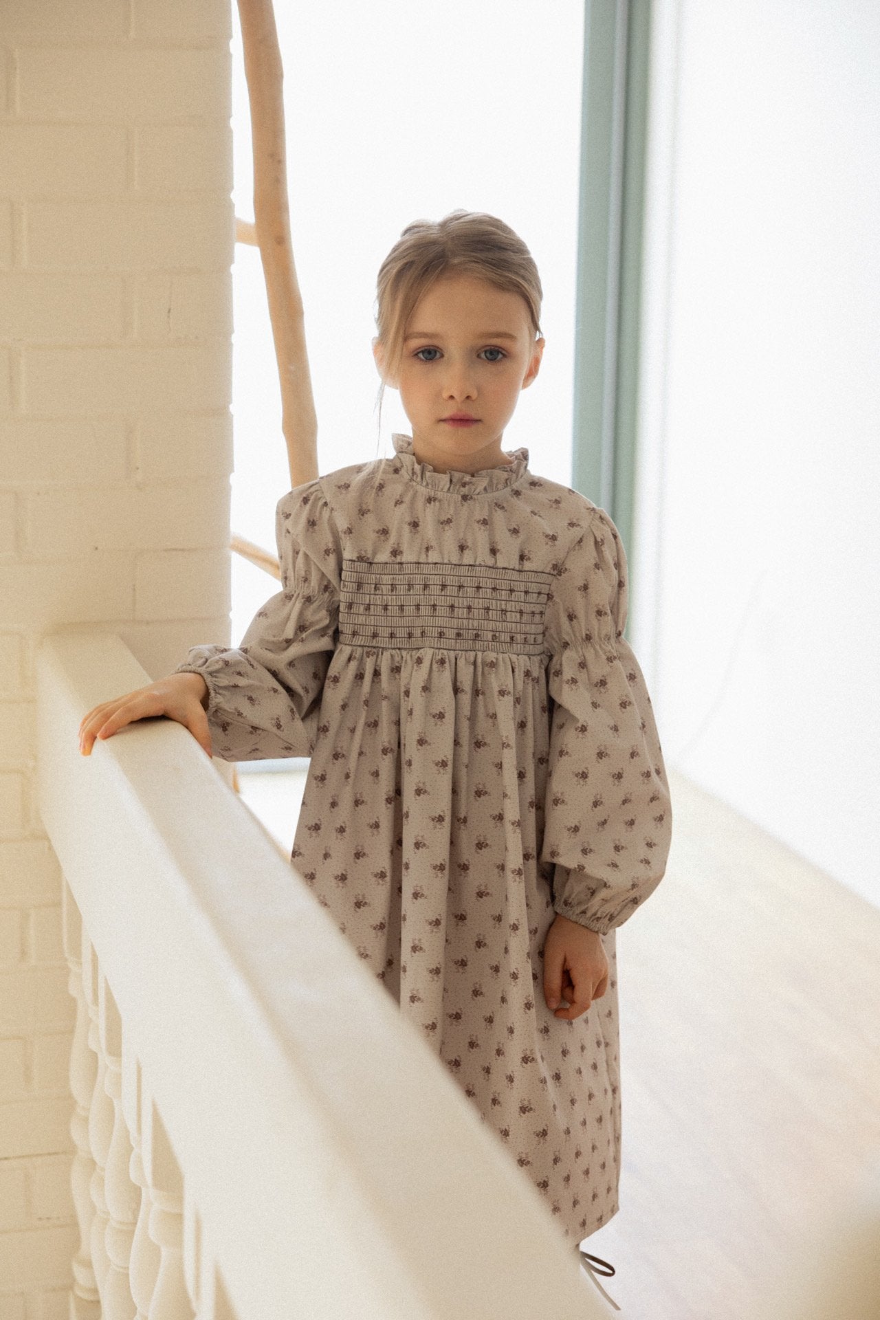 (予約)perro bebe / Ivy dress - brown