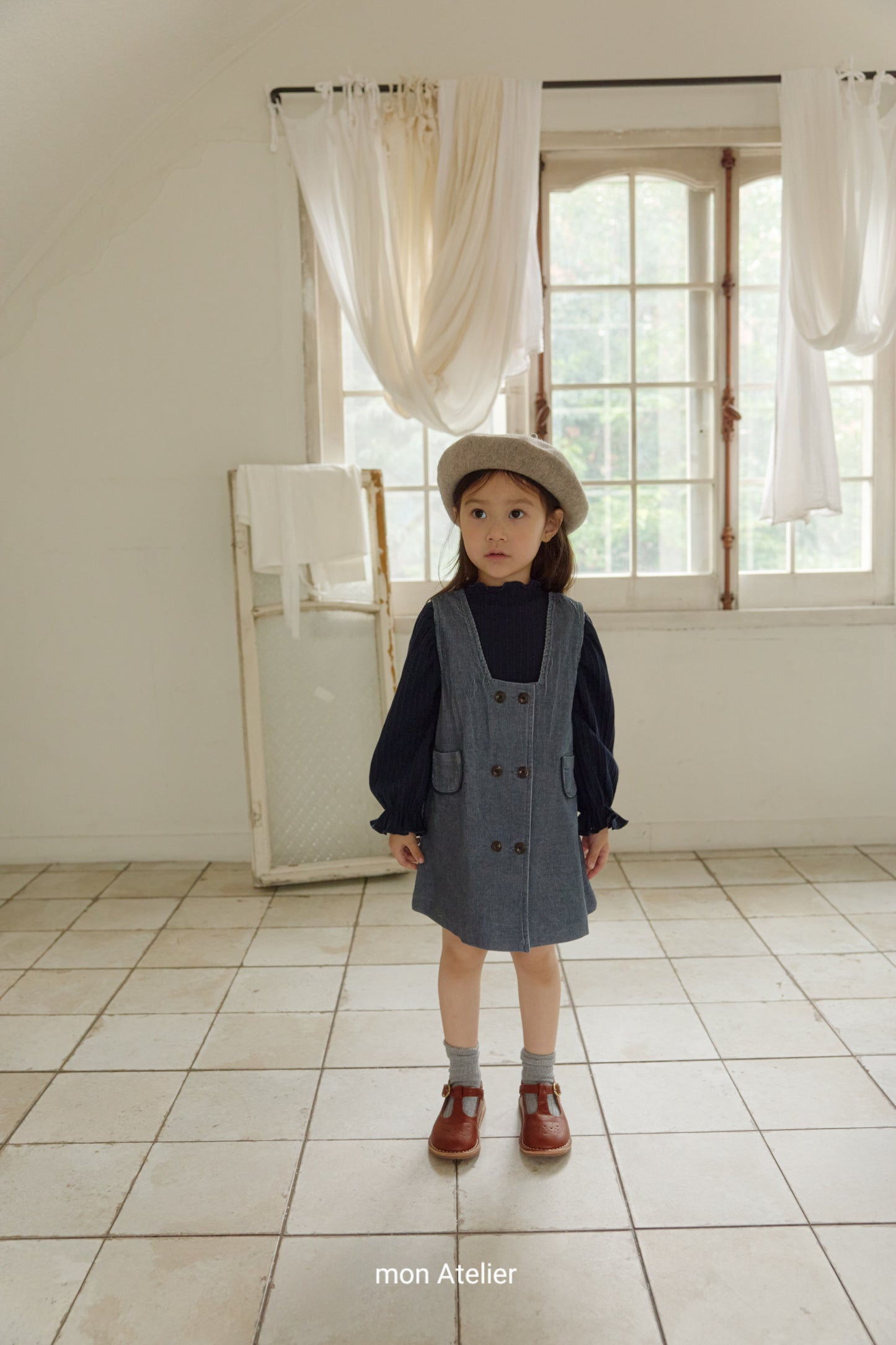 (予約) mon Atelier  /  button one-piece