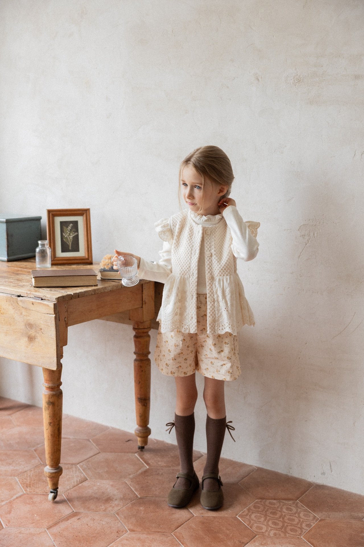 (予約)perro bebe / Laurel T - cream