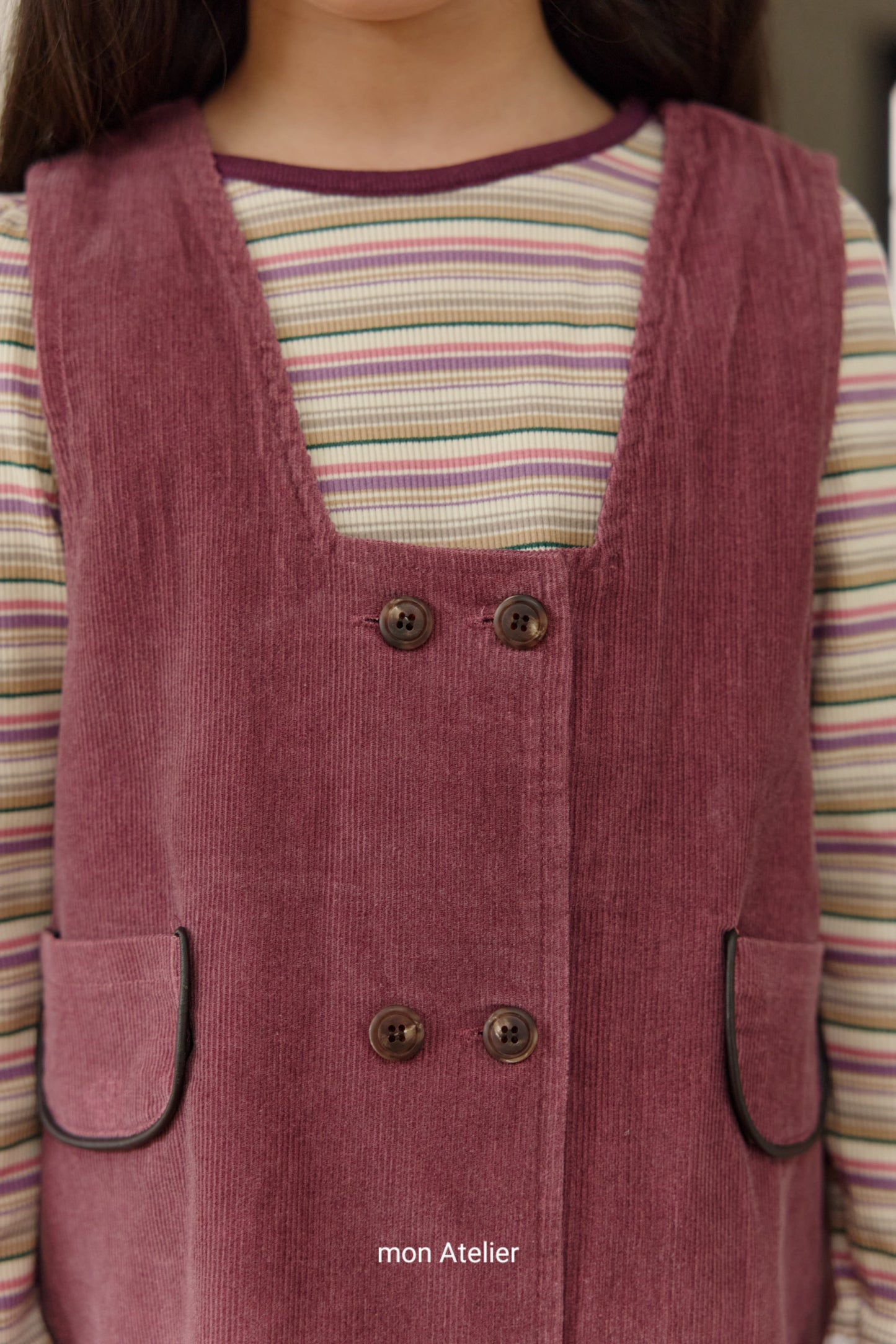 (予約) mon Atelier  /  button one-piece