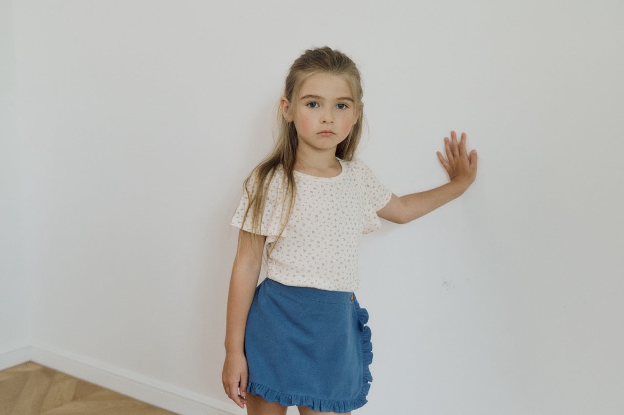 (予約) inné / collete wrap skirts (faded blue)