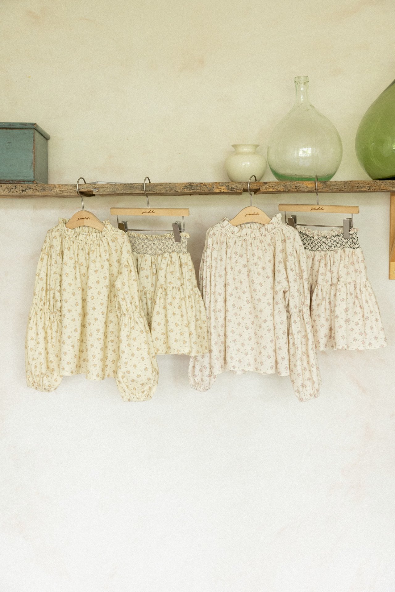 (予約)perro bebe / Ella blouse , skirt - pink