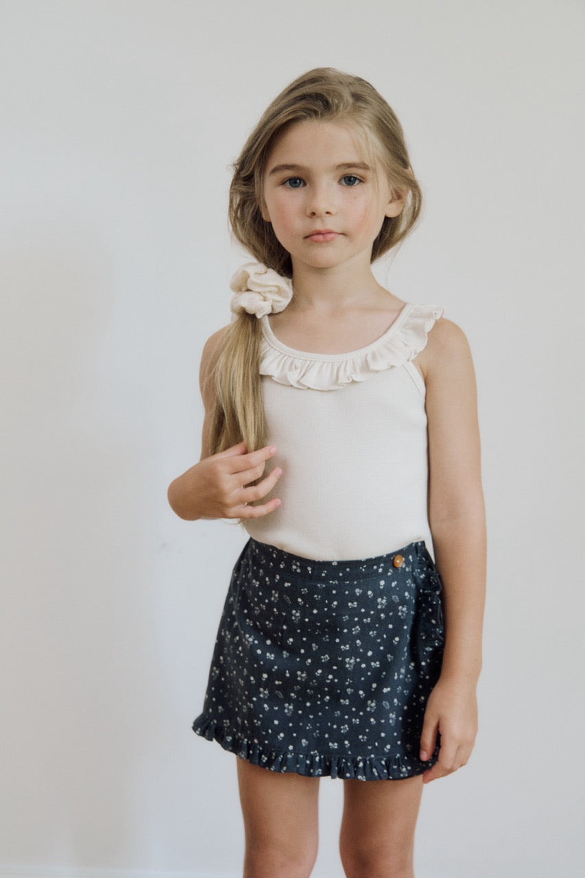 (予約) inné / collete wrap skirts (navy flower)