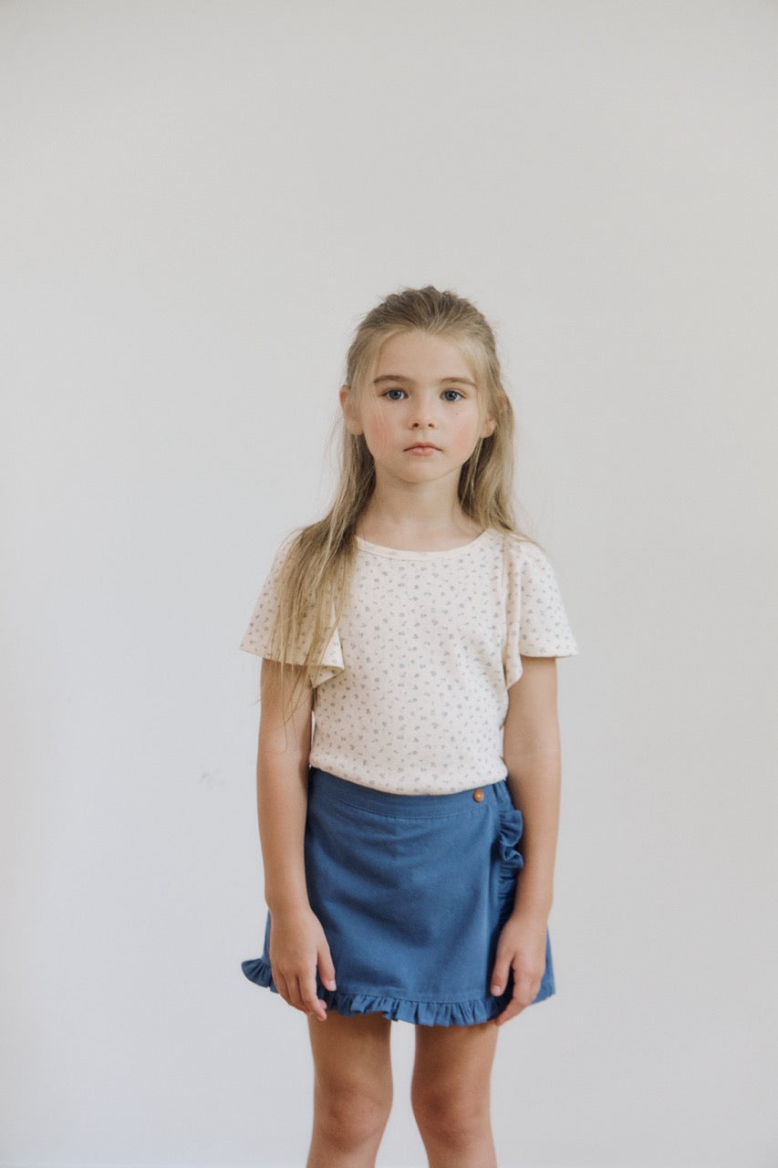 (予約) inné / collete wrap skirts (faded blue)