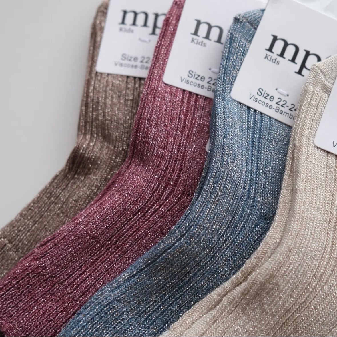 mp Denmark / Celosia glitter socks   ECRU