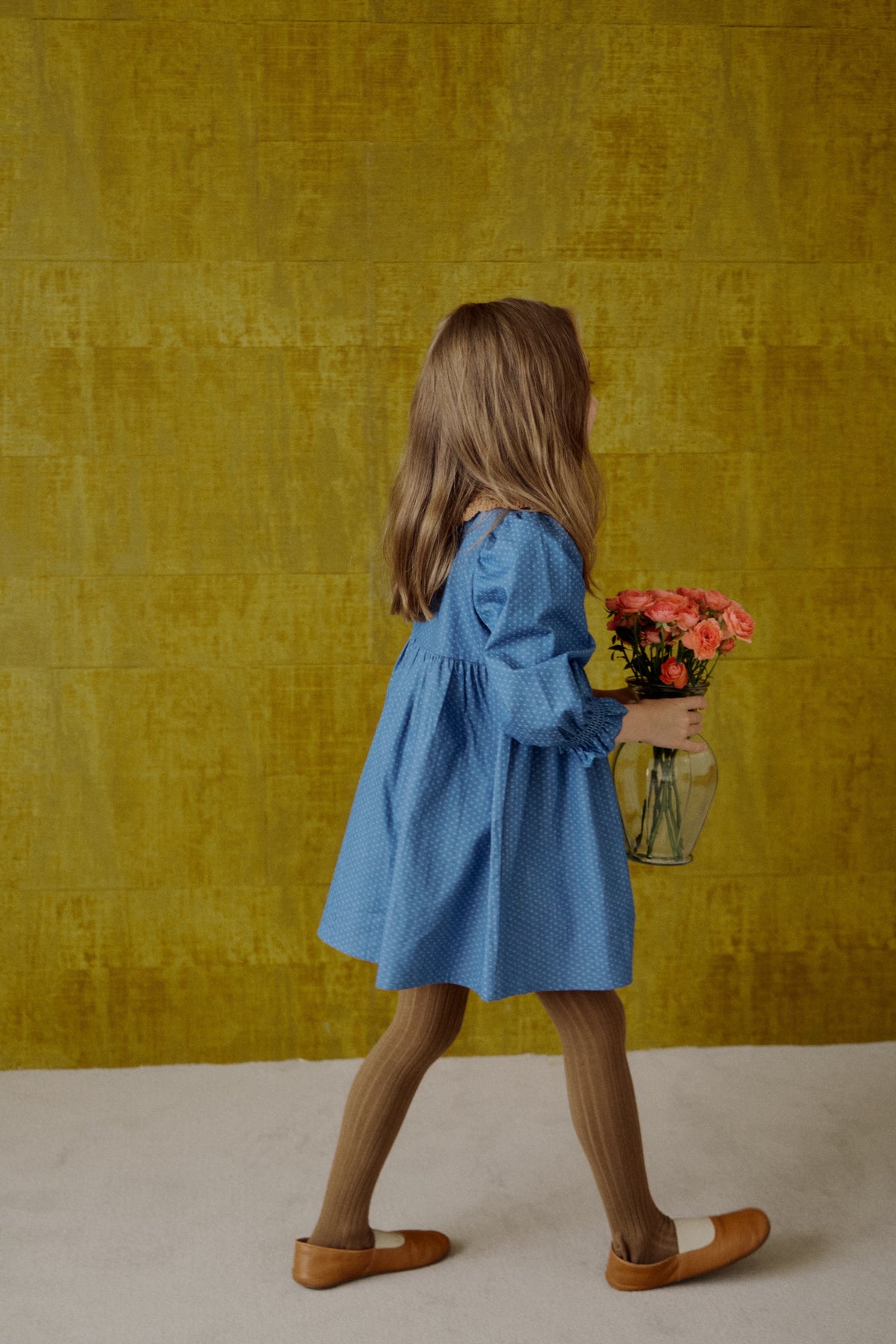 (予約) Saint Ella / Claudine smocked dress - Denim