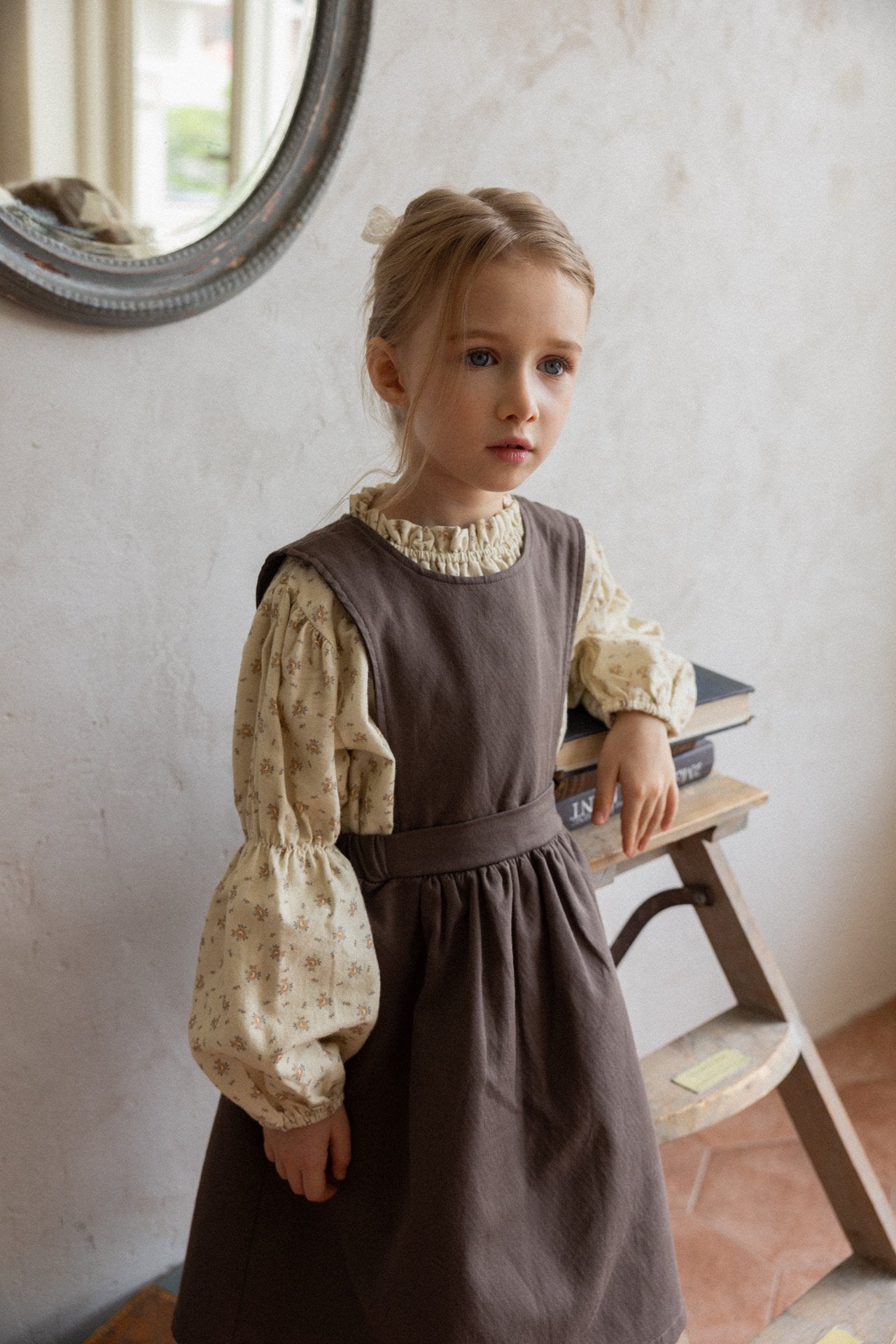 (予約)perro bebe / Rosalia dress - brown