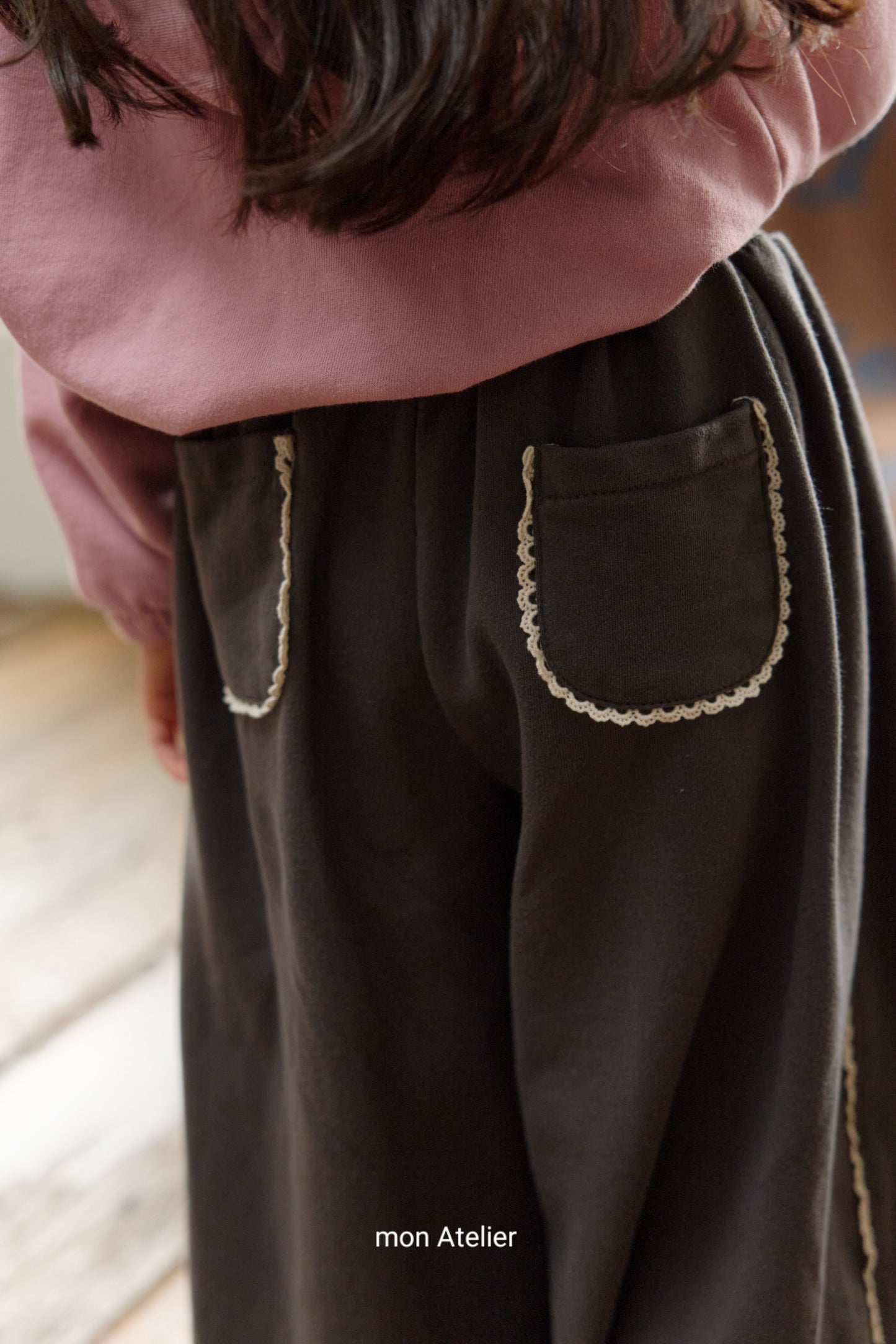 (予約) mon Atelier  / lace wide pants