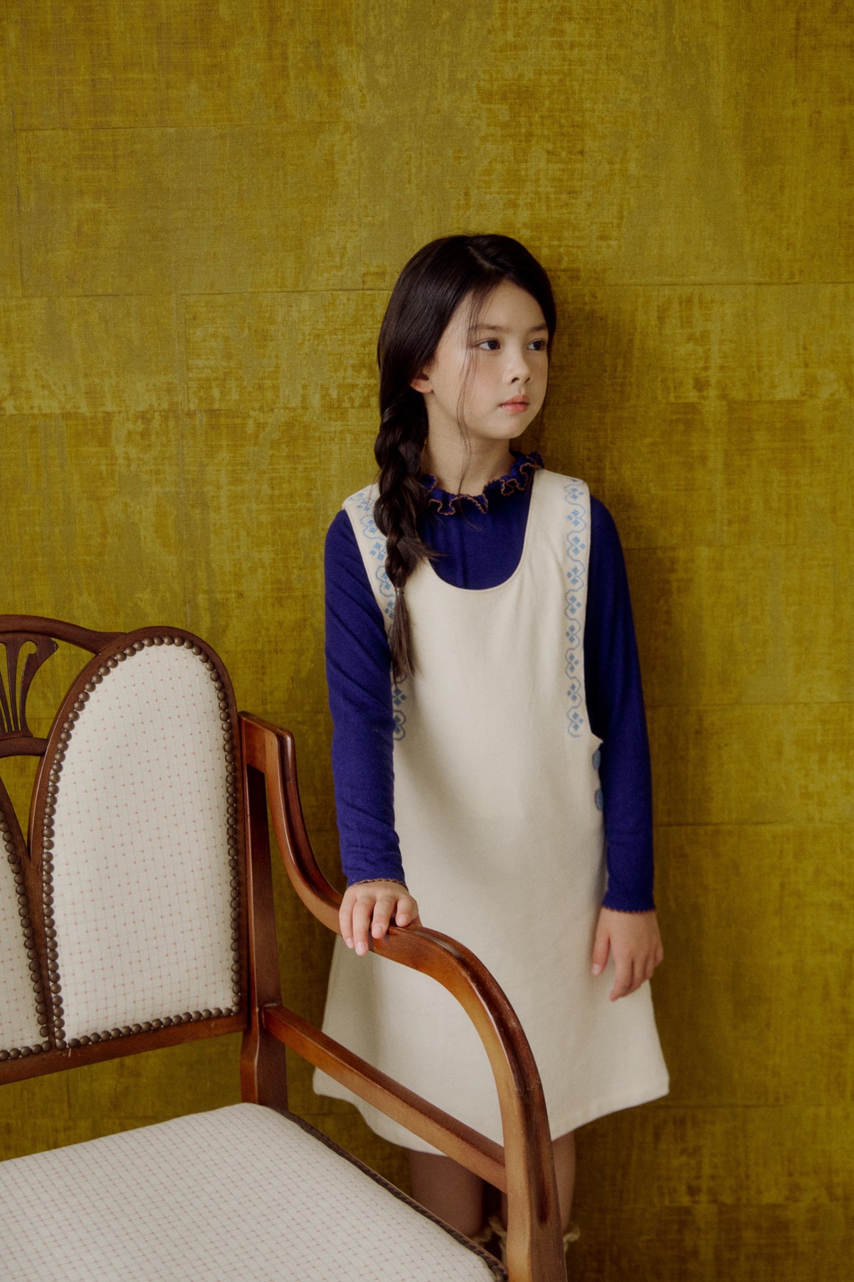 (予約) Saint Ella / Elodie Jumper Dress - macadamia