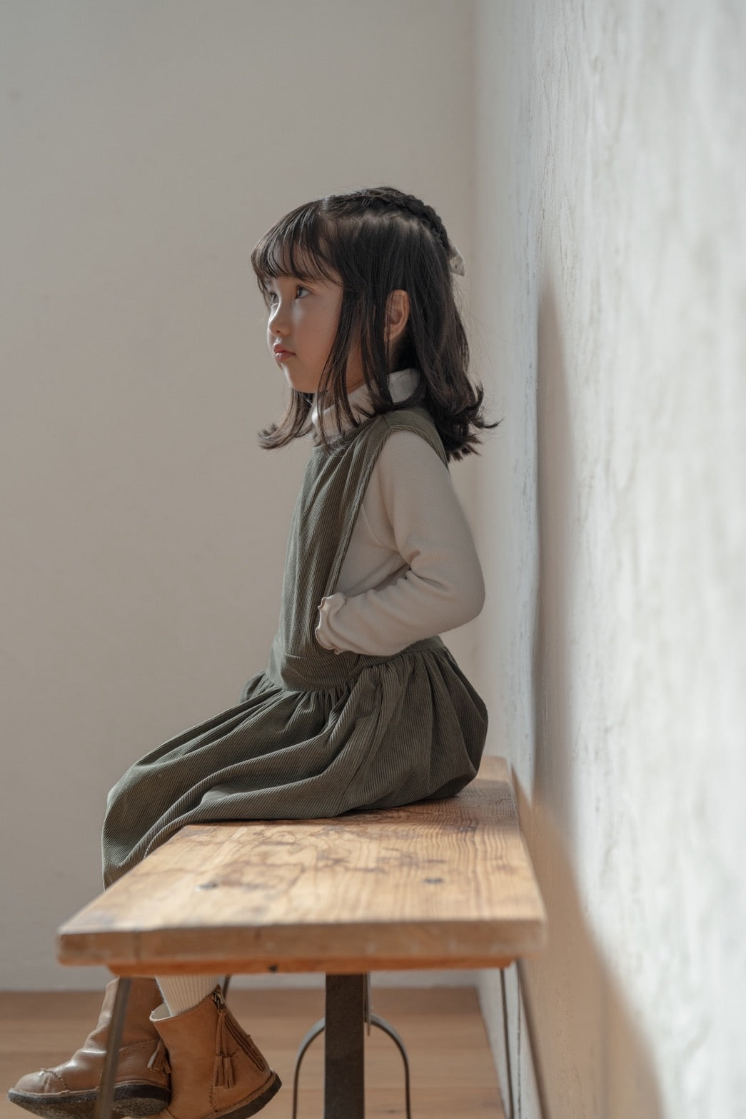Brownie Dress  with miton / khaki