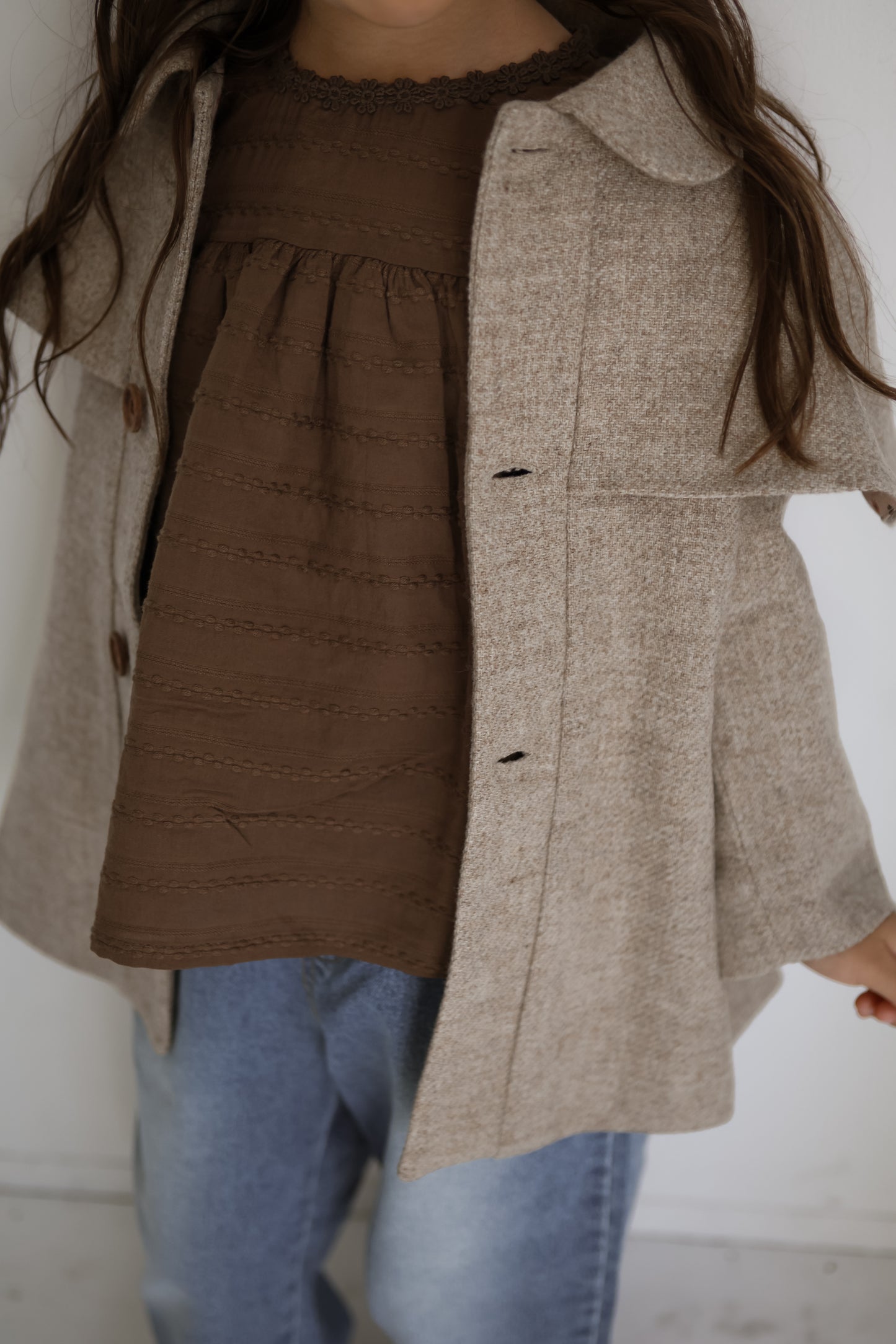 the beige / Jacquard Blouse