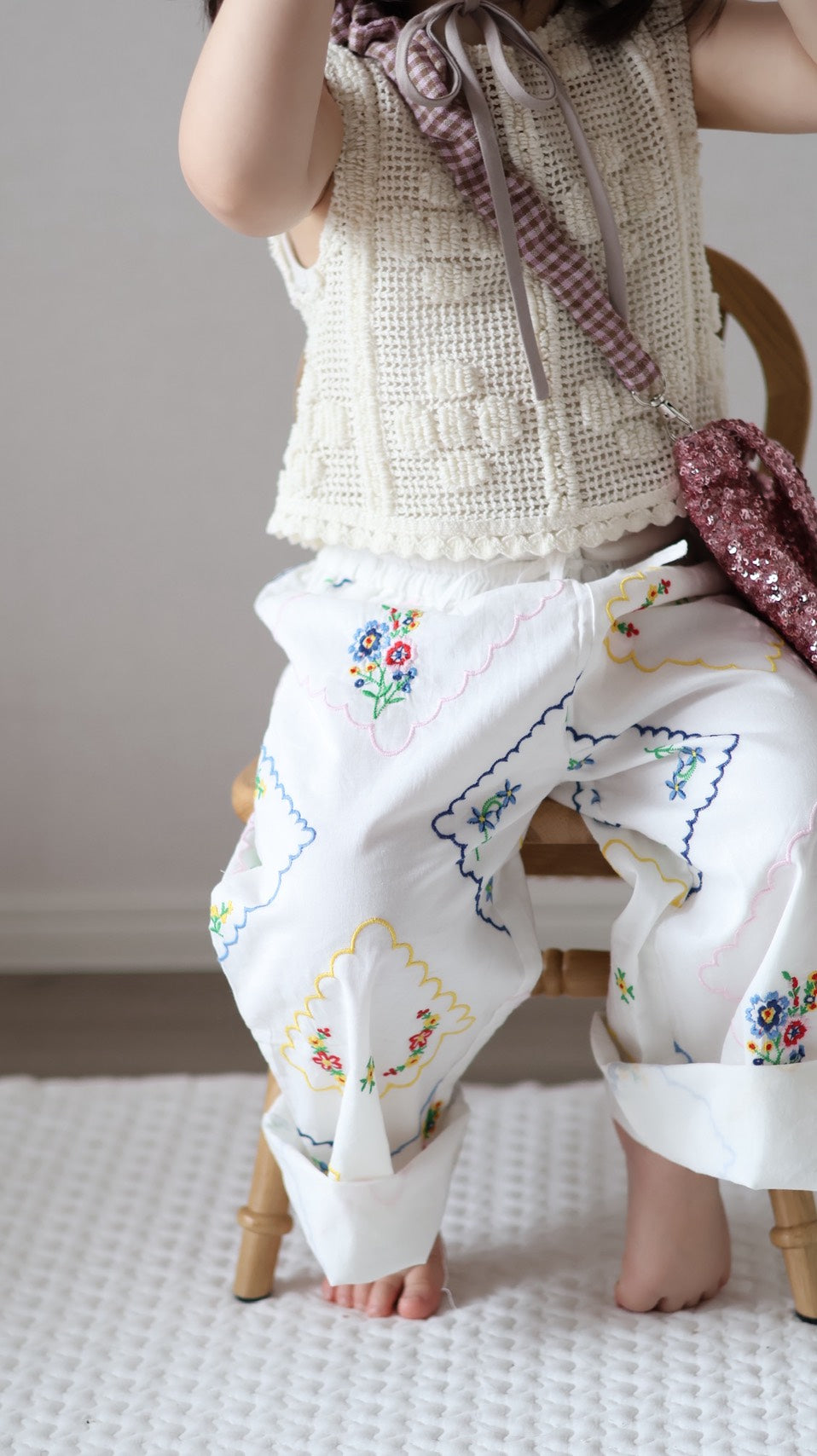 (送料無料)The new society / Jacinthe Pant Multicolor Embroidery