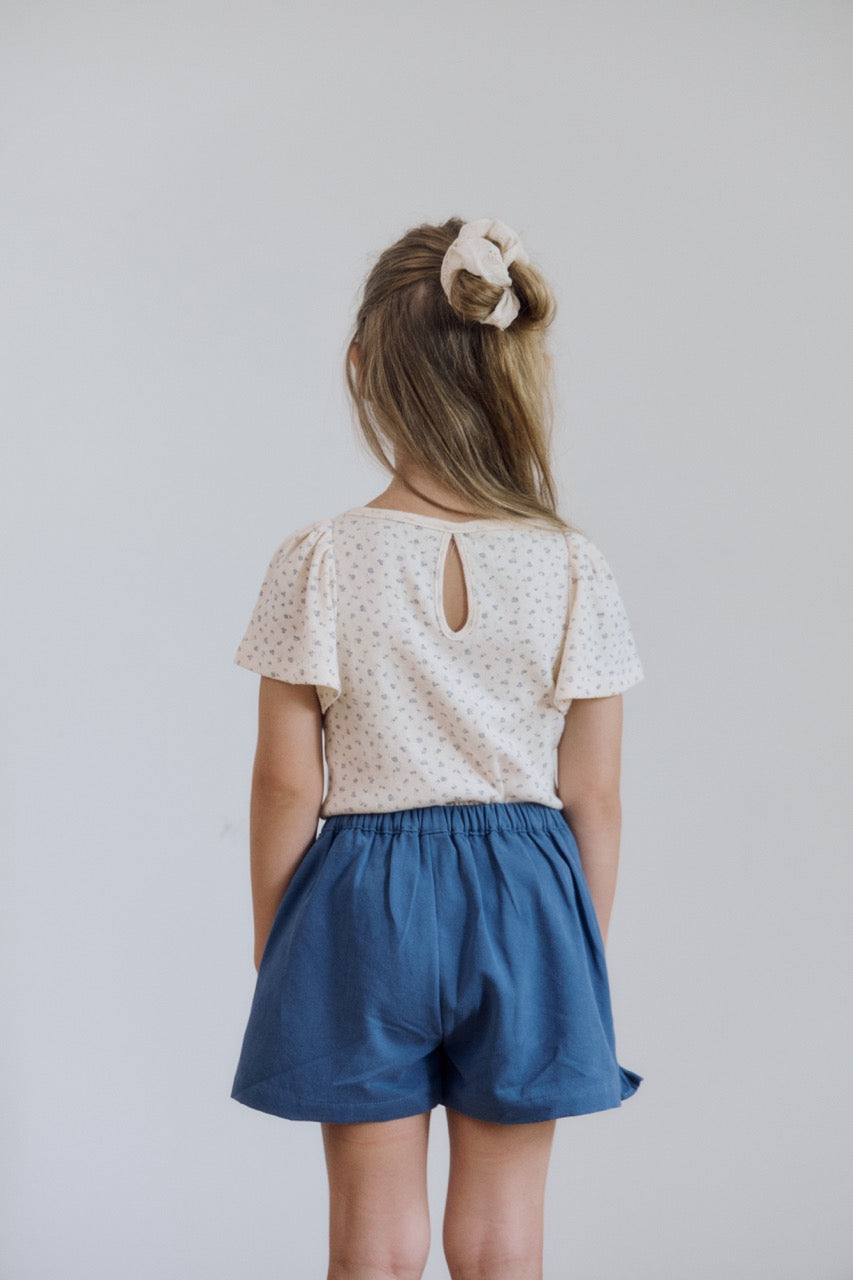 (予約) inné / collete wrap skirts (faded blue)