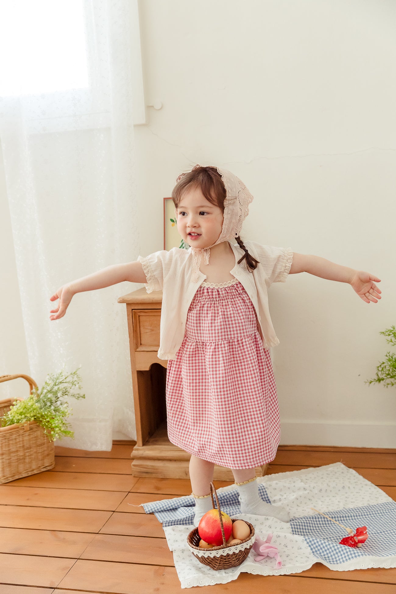 (取り寄せ) milk powder  /  Check Dress