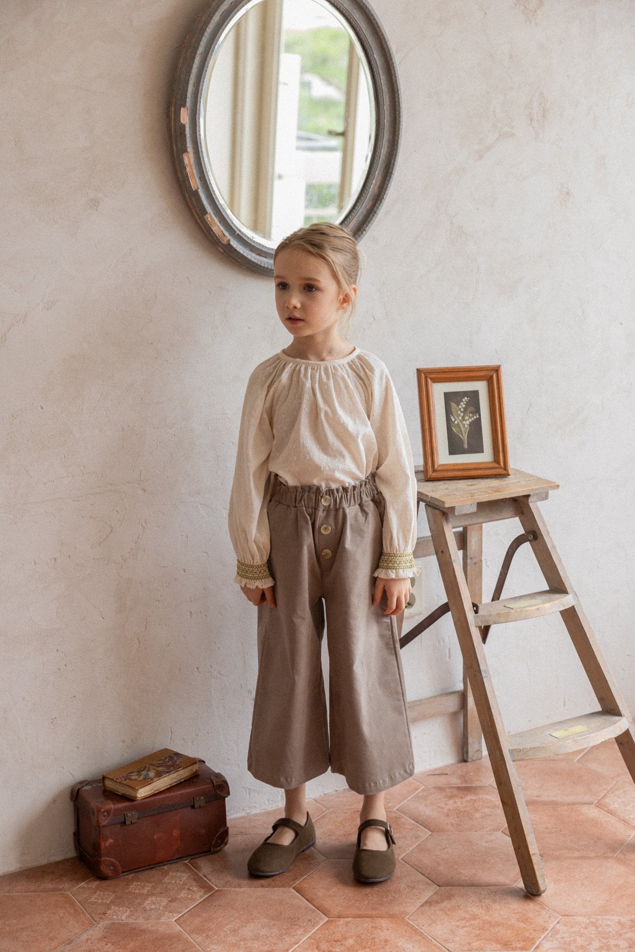 (予約)perro bebe / Maya pants  - khaki beige