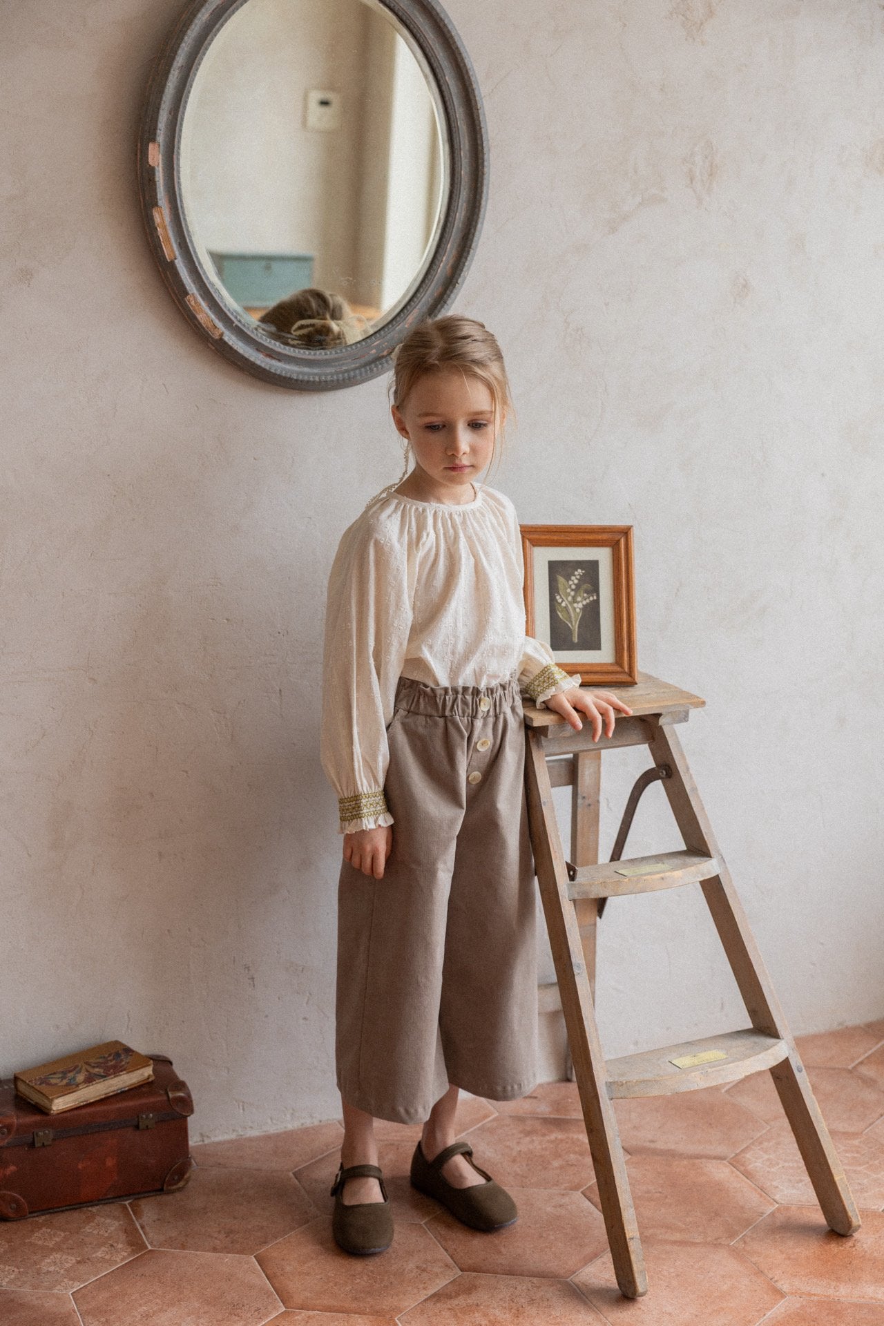 (予約)perro bebe / Maya pants  - khaki beige