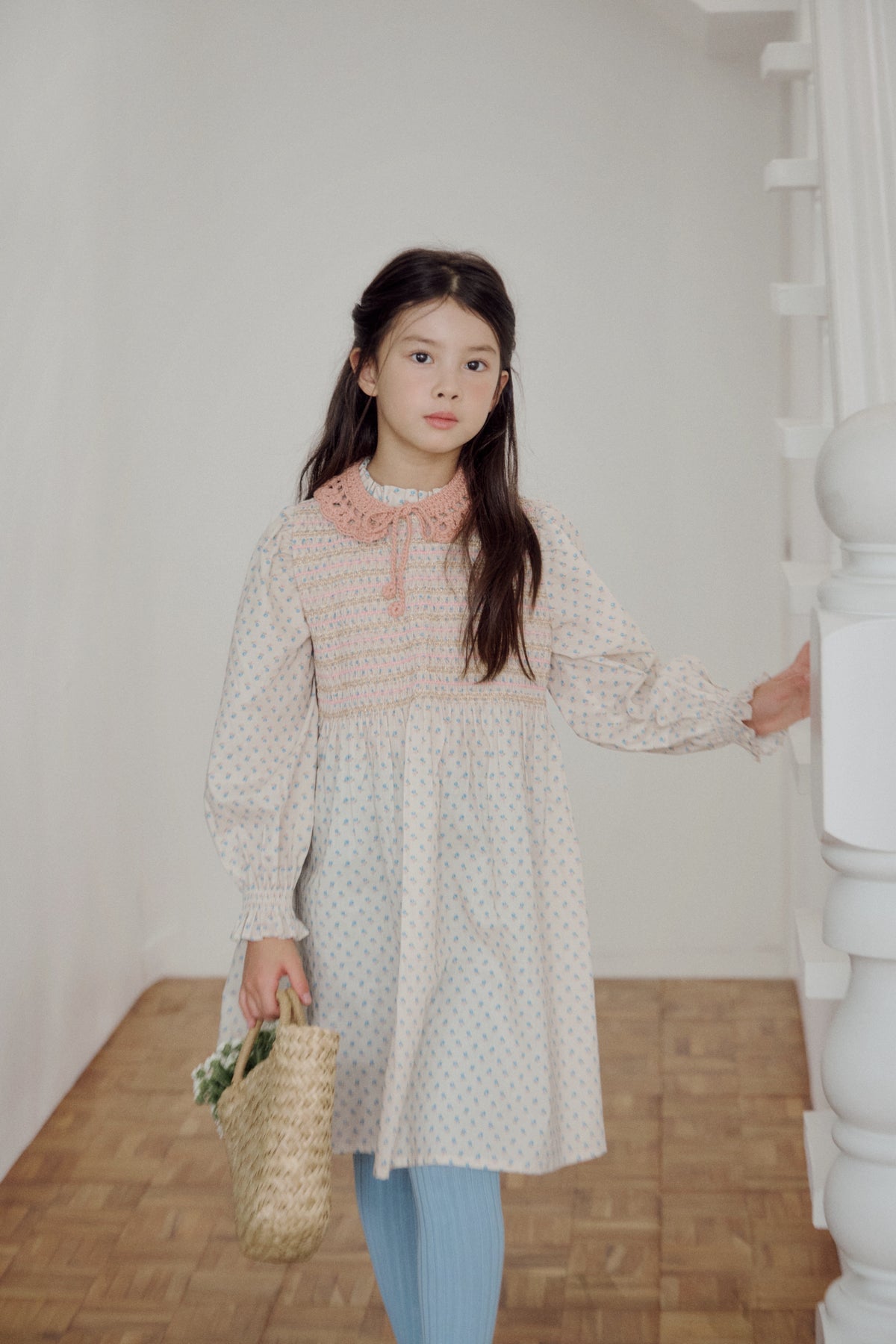 (予約) Saint Ella / Claudine smocked dress - Berry bloom