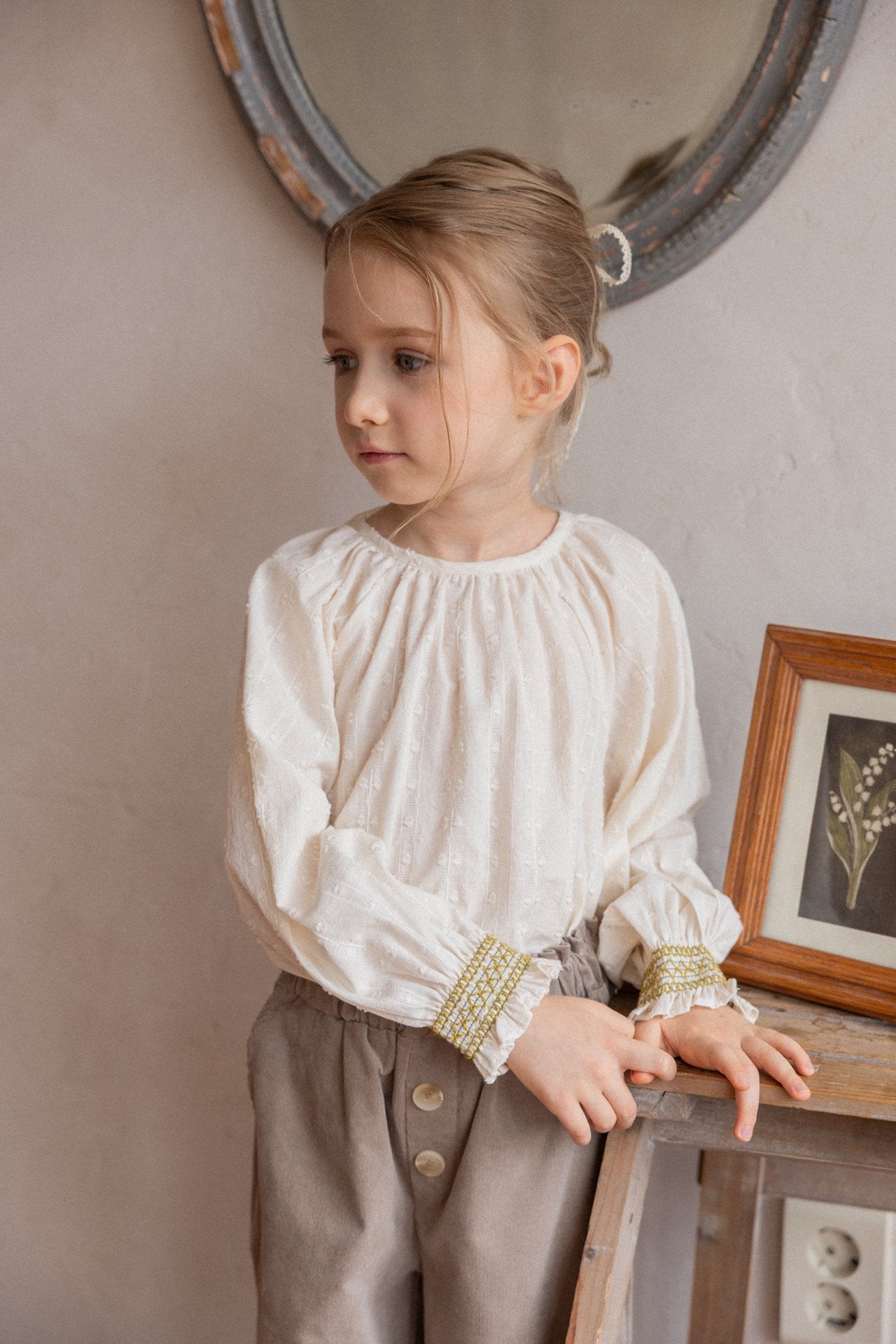 (予約)perro bebe / Jasmine blouse - cream