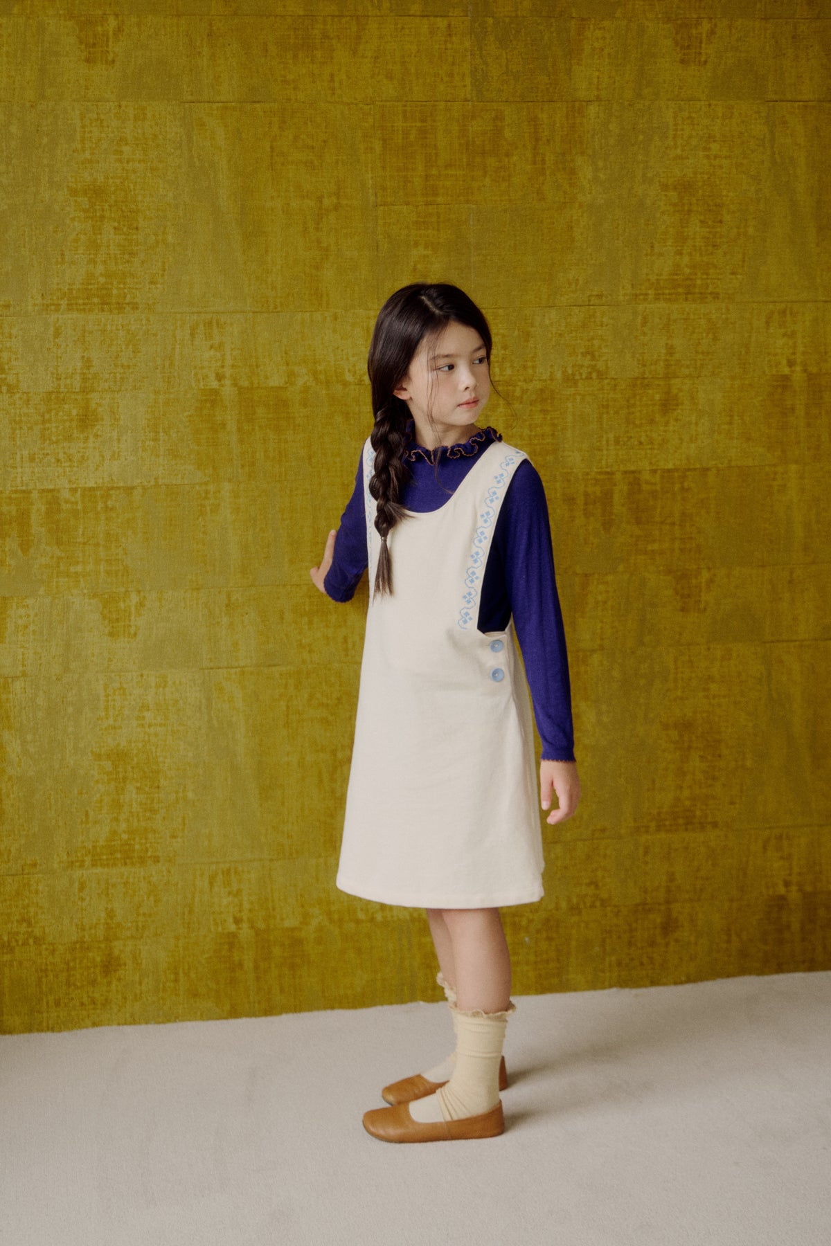 (予約) Saint Ella / Elodie Jumper Dress - macadamia
