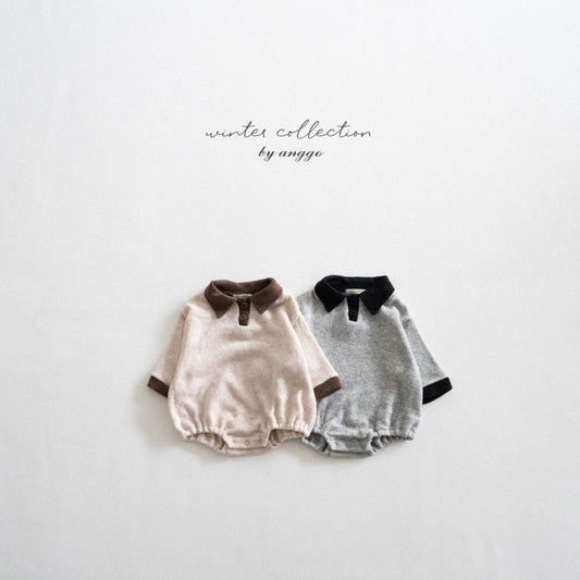 (予約) anggo / Chocochip collar romper