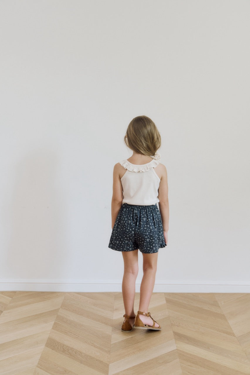 (予約) inné / collete wrap skirts (navy flower)